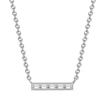 Kette mit Zirkonia-Steg silber