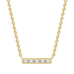 Kette mit Zirkonia-Steg gold