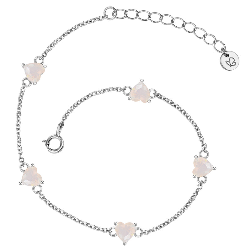 Silberarmband Mondstein