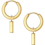 Creolen gold mit Zirkonia-Anhänger