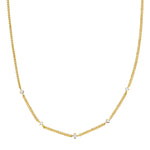 Panzerkette in gelbgold mit Zirkonia-Steinen