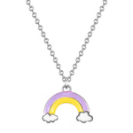 Kinder Halskette silber Regenbogen Emaille