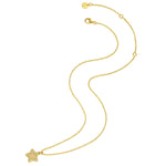 Kette STERN mit Zirkonia oliv gelbgold