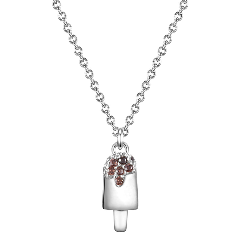 Kette Mädchen silber Eis Zirkonia