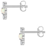 Ohrringe Stecker Opal (synth.) Raute