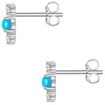 Ohrringe Stecker Türkis (rek.) Raute
