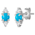 Ohrringe Stecker Türkis (rek.) Raute