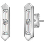 Ohrringe silber 925 Topas Baguette