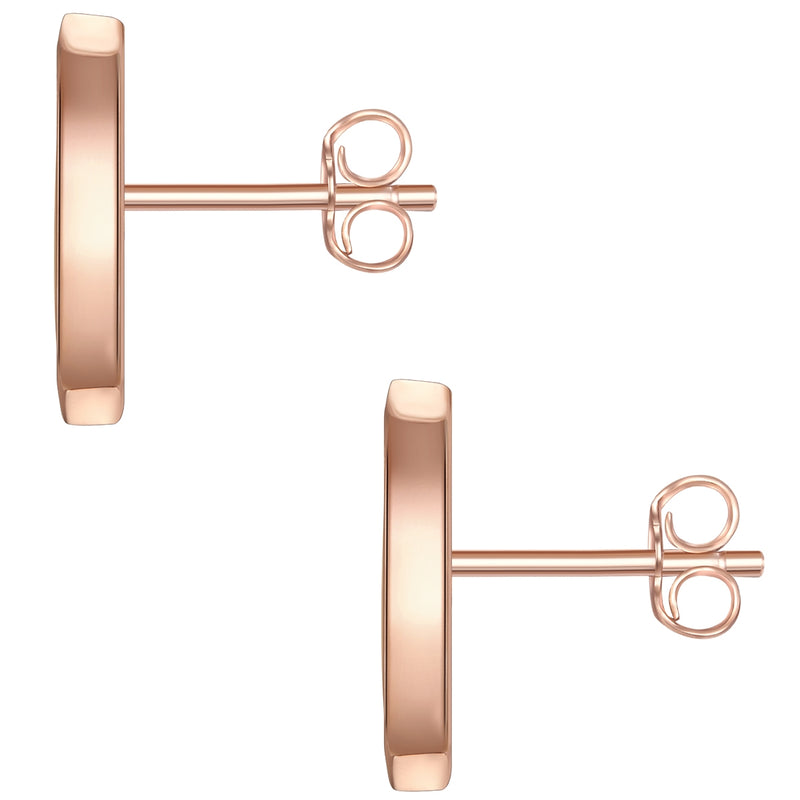 Ohrstecker roségold mit Zirkonia Baguette