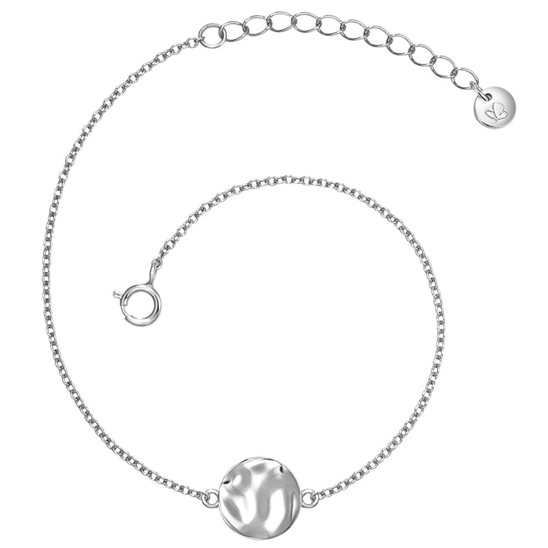 Armband KREIS silber/gehämmert