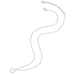 Kette mit rundem Anhänger in silber