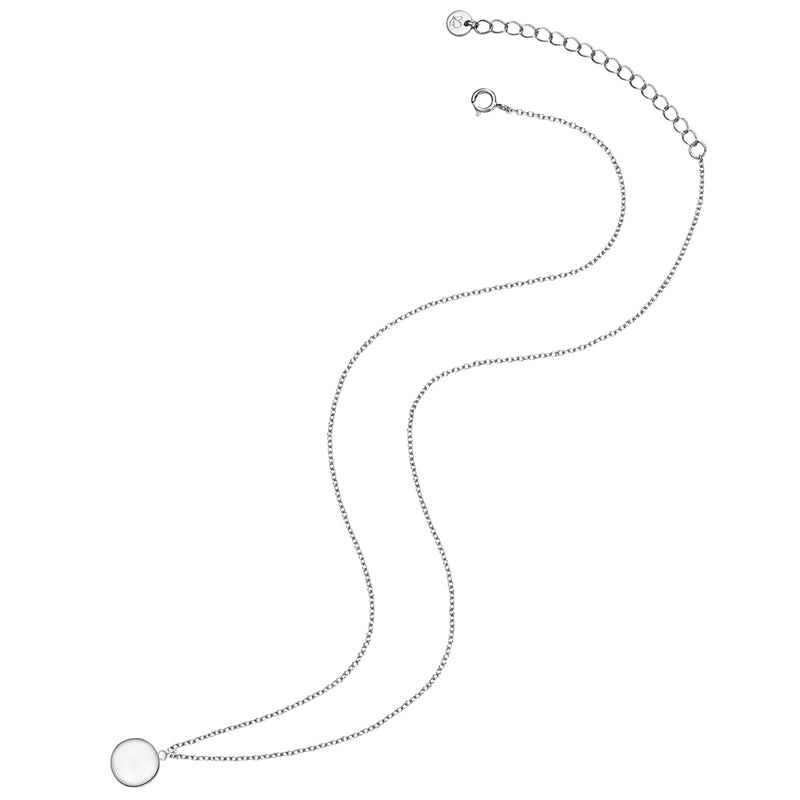 Kette mit rundem Anhänger in silber