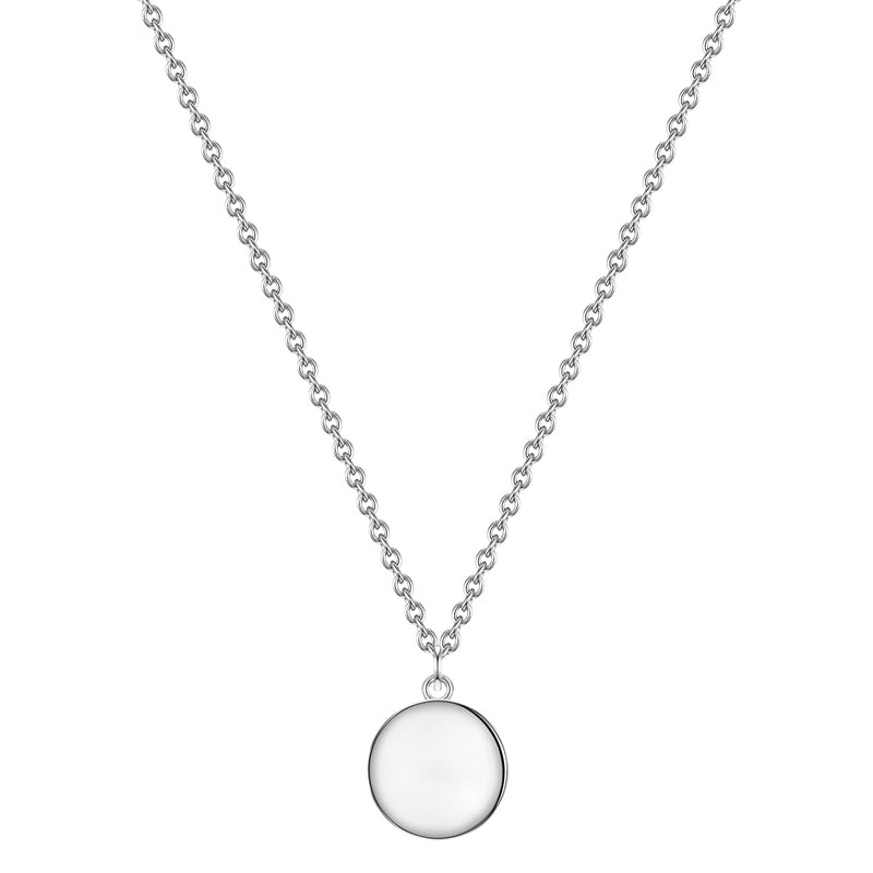 Kette mit rundem Anhänger in silber