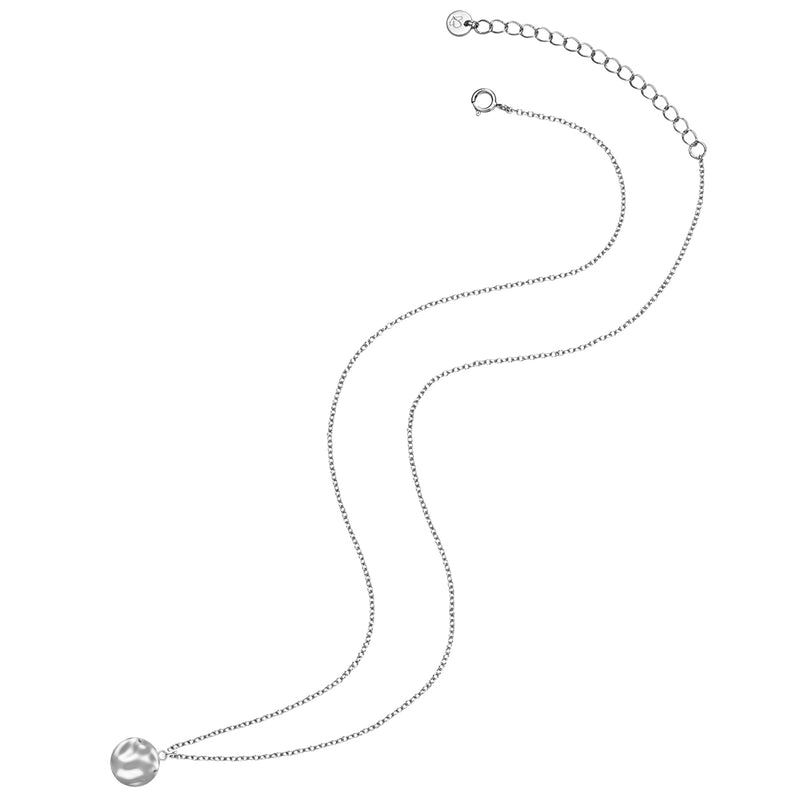 Kette mit rundem Anhänger gehämmert