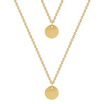 Zweireihige Kette mit Anhängern gold