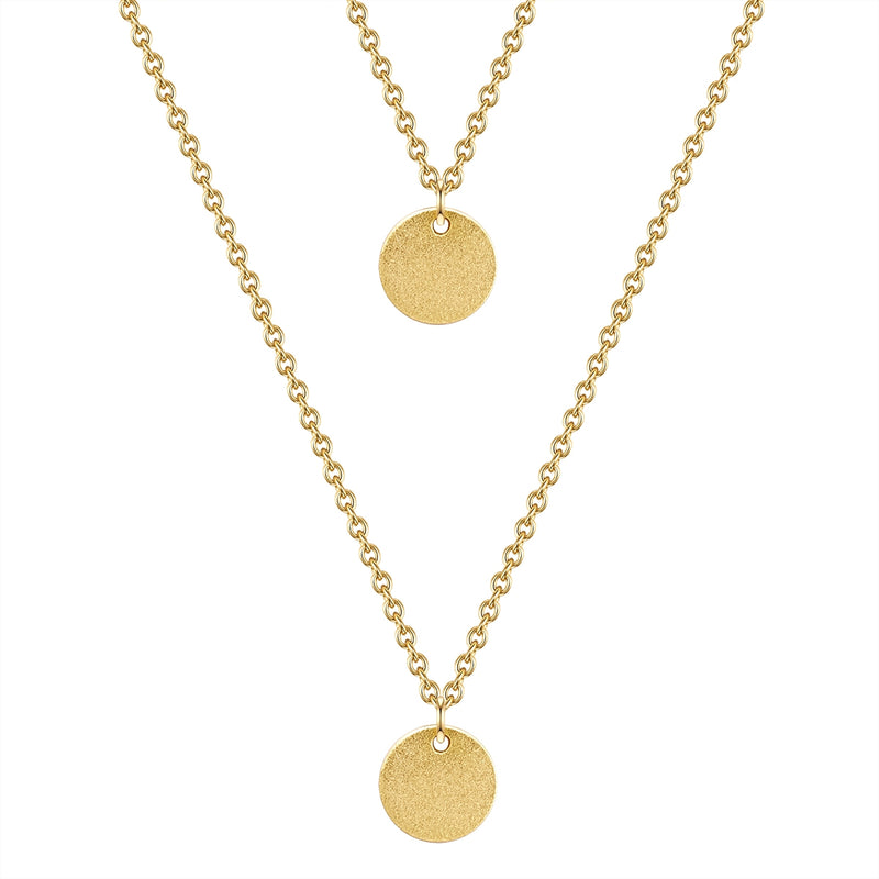 Zweireihige Kette mit Anhängern gold