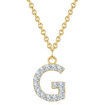 Kette BUCHSTABE G mit Zirkonia gelbgold