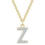 Kette BUCHSTABE Z mit Zirkonia gelbgold