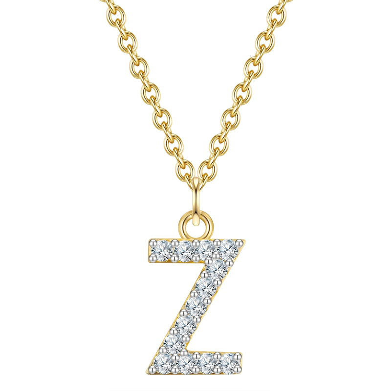 Kette BUCHSTABE Z mit Zirkonia gelbgold